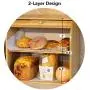 Goodpick Bamboo Bread Boxes - 2 Layer Large Capacity Bread Boxes - Countertop Bread Storage Bin - Rolltop Breadbox for Kitchen Counter Large Capacity Bread Keeper,15“ x 14.2" x 9.8", Fully Assembled Goodpick Bamboo Bread Boxes - 2 Layer Large Capacity Bread Boxes - Countertop Bread Storage Bin - Rolltop Breadbox for Kitchen Counter Large Capacity Bread Keeper,15“ x 14.2" x 9.8", Fully Assembled