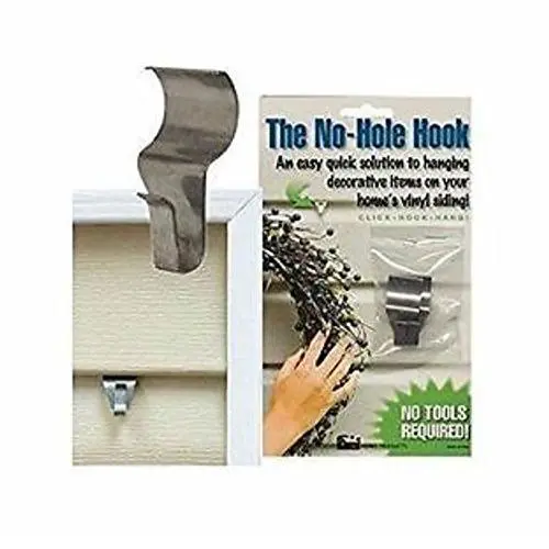 No-Hole Hooks Vinyl Siding Hangers - Low Profile- 4PK