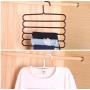 10PC Random Color 5-Layer Clothes Hanger Drying Racks Multi-Functional Innovative Hanger Multi-Storey Scarf Racks Anti-Slip Pants Folder Decoration