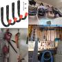 Wall Mount Utility Hooks Heavy Duty Steel Garage Storage Hanger Multi-Tools Holder Hanging Organizer (4 Pcs Black 4" Small J hook) Wall Mount Utility Hooks Heavy Duty Steel Garage Storage Hanger Multi-Tools Holder Hanging Organizer (4 Pcs Black 4" Small J hook)