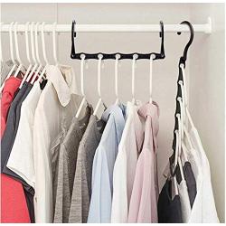 10pcs Multifunctional Folding Shirts Coat Clothes Hanger Holders Save Space Non-Slip Clothes Hanger Wardrobe Organizer Magic Hanger