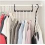 10pcs Multifunctional Folding Shirts Coat Clothes Hanger Holders Save Space Non-Slip Clothes Hanger Wardrobe Organizer Magic Hanger