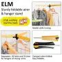 Art Moon Elm Portable Clothes Drying Rack, Foldable Tripod Garment Hanger, Steam Hanger, Indoor/Outdoor Durable Construction Up to 63 hangers