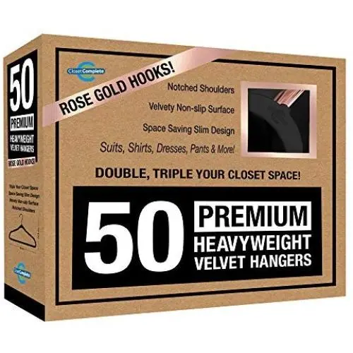 Closet Complete Hangers, 50, Black Closet Complete Hangers, 50, Black