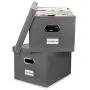 Beautiful File Organizer Boxes Set of 2 - Collapsible Linen Filing Boxes for Easy File Folder Storage
