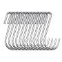 12 Pack 3.5 Inch Chrome Silver S Shaped Hooks Hanging Hangers for Bathroom Bedroom Office Kitchen Garden