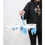MONSTA Living Laundry Drying Rack Dry Clothes Hanger with 24 Clips - Compact Portable Outdoor Indoor Clothesline Replacement To Dry Clothing with Clips (Hanger with 24 Clips)