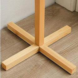 HTDZDX Solid Wood Coat Rack Stand Free Standing with 8 Hooks Simple Modern Clothes Hanger Bedroom Living Room Storage Organizer Rack (Color : Wood Color)