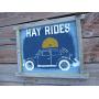 Vintage look HAY RIDES VW BUG BEETLE Fall jute hanger antique style primitive style. weathered wood sign Vintage look HAY RIDES VW BUG BEETLE Fall jute hanger antique style primitive style. weathered wood sign