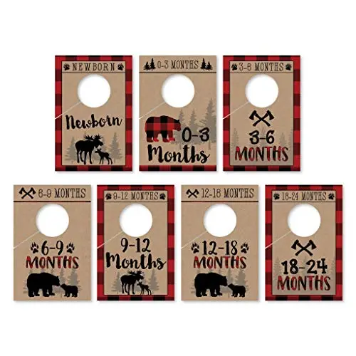 7 Lumberjack Baby Nursery Closet Organizer Dividers For Boy Clothing, Age Size Hanger Organization For Kid Toddler Infant Newborn Clothes Must Have, Shower Registry Gift Supplies, Woodland 0-24 Months 7 Lumberjack Baby Nursery Closet Organizer Dividers For Boy Clothing, Age Size Hanger Organization For Kid Toddler Infant Newborn Clothes Must Have, Shower Registry Gift Supplies, Woodland 0-24 Months