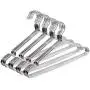 OIKA Clothes Hangers 40 Pack Suit Hangers Stainless Steel Strong Metal Hangers 16.5 Inch for Heavy Duty Coat Hangers (Renewed)