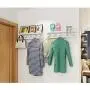 MOM Home Storage Rack,Office Stands Floating Shelves Wall Mounted Removable 5 Hooks Industrial Retro Wall Mount Coat Key Rack Coat Rack Hanger Space Saving Holders