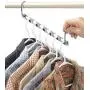 Space Saving Hangers, Magic Hanger Cascading Hanger Stainless Steel Wonder Clothes Hangers (6 Pack)