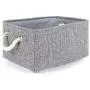 TheWarmHome Grey Linen Storage Basket for Shelves, Storage for Toys,Fabric Organizer Bins TheWarmHome Grey Linen Storage Basket for Shelves, Storage for Toys,Fabric Organizer Bins