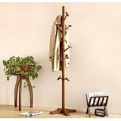 HTDZDX 10 Hooks Coat Rack Clothes Stand Hat Handbag Hanger Hall Tree Solid Wood 181 cm(71.3 in) (Color : B)
