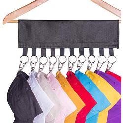 Lainrrew 2 Pack Multifunctional Cap Organizer Hanger, Portable Socks & Underwears Hangers Folding Clothes Hangers with 10 Clips Perfect for Travel Home