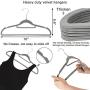 Collapsible Nursery Closet Organizer, 38 Complete Storage Organizer Set with Hanging Shelves, Fabric Storage Boxes, Non Slip Velvet Hangers, Round Clothes Rividers, Closet Organizer for Sweater, Grey
