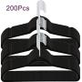 Topclouds 200 Pack Plastic Hangers, Durable Clothes Hangers Locked Non-Slip Surface, Space Saving Easy Slide Organizer for Bedroom Closet Wardrobe, Great for Shirts, Pants, Scarves