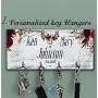 Personalized key holder for wall, Floral key holder, Boho key holder, Floral key holder, Minimalist key rack, Pink key hanger, Key rack, Housewarming gift, Key holder for wall, Boho home decor Personalized key holder for wall, Floral key holder, Boho key holder, Floral key holder, Minimalist key rack, Pink key hanger, Key rack, Housewarming gift, Key holder for wall, Boho home decor