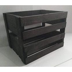 DarlaStudio 66 Vintage Stained Vinyl Record Holder Wood Crate