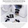 Womdee Sock Organizer for Laundry, Washing Drying Sock Laundry Helper, Clothesline Sock Storage Hangers Clothes Drying Rope Accessories for Outdoor Indoor Use