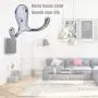 HoveBeaty Wall Hooks Double Prong Robe Hook Rustic Hooks Retro Clothes Hanger Coat Hanger Wall Mounted Hook with Screws 5 Pack (Silver) HoveBeaty Wall Hooks Double Prong Robe Hook Rustic Hooks Retro Clothes Hanger Coat Hanger Wall Mounted Hook with Screws 5 Pack (Silver)