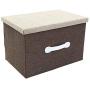 Jumbo Storage Boxes - Natural Jute Storage Container - Beige Closet Boxes - 18 x 12 x 12 inches