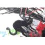 Halloween Bride and Groom Door Hanger, Skeleton Wedding Wreath, Red and Black Wedding Decor