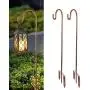 Beautyard 2 Pack Shepherds Hook Outdoor Heavy Duty for Hanging Plant Baskets, Hummingbird Feeders Hanging Solar Lights, Lanterns, Flower Pots, Wedding Decor (32 Inches, Bronze)