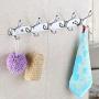 LOVIVER Stainless Steel 3/4/5/6-Hook Wall Hanger Coat Hat Clothes Holder Bedroom Rack - Metal, 45x4cm