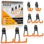 Braha USA Tool Hangers for Garage Wall - Steel Garage Storage Utility Double Hooks - Heavy Duty Wall Mount Hanging Hooks for Organizing Power Tools, Ladders, Bikes, Bulk Items & Ropes - Pack of 8 Braha USA Tool Hangers for Garage Wall - Steel Garage Storage Utility Double Hooks - Heavy Duty Wall Mount Hanging Hooks for Organizing Power Tools, Ladders, Bikes, Bulk Items & Ropes - Pack of 8