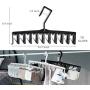 Magical Sock Hangers BARLEYHOME 3 Pack Sock Hangers, Space Saving Hangers Clothes Organizing in One Second Drying Rack Rotatable Windproof Laundry with 10 Clips