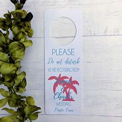 Personalized Do Not Distourb Door Hangers for Hotel- Perfect for Weddings and Bachelorette or Bachelor Parties- Set of 10