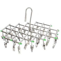 underwear drying rack Multi-function Clothes hanger Stainless steel Originality Socks clip 35 Windproof clamp ( WJY )