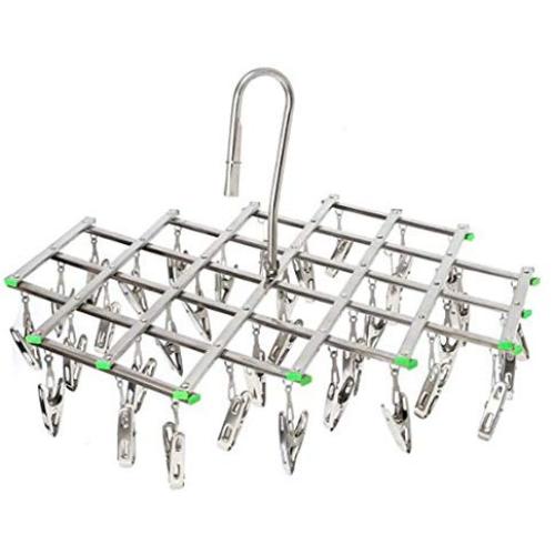 underwear drying rack Multi-function Clothes hanger Stainless steel Originality Socks clip 35 Windproof clamp ( WJY )