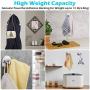 Jekoo Double Prong Robe Hooks, Heavy Duty Coat Hook Retro Cloth Hanger Stainless Steel, Ultra Strong Waterproof Wall Hanger for Keys, Bags, Coat, Towel, Umbrellas on Bathroom Kitchen Shower - 4 Packs