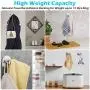Jekoo Double Prong Robe Hooks, Heavy Duty Coat Hook Retro Cloth Hanger Stainless Steel, Ultra Strong Waterproof Wall Hanger for Keys, Bags, Coat, Towel, Umbrellas on Bathroom Kitchen Shower - 4 Packs
