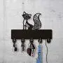 Lovely Fox Theme Shape Design Wall Hooks Coat Hanger Wild Animals Creative Bedroom Bathroom Hanger Clothes Robe Hooks Keys Holder