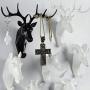 Creative Wall Decorations Animal Head Shaped Single Wall Hook / Hanger Resin Material for Hanging Clothes Coat Hats Keys Bags Purse Towels (Black Giraffe)