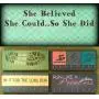 Race Medal Holder/Athletic Medal Hanger - SHE BELIEVED SHE COULD SO SHE DID. Wood Wall Mounted Medal Organizer. CUSTOMIZATION Available