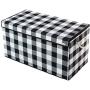 Nest & Be X-Large Premium Toy Storage Chest - Black & White Check, Buffalo Plaid, Durable Sides w/Divider, and Attached, Flip-Top Lid. for Home Organization, Nursery, Kids playroom, Pet Items, Closet Nest & Be X-Large Premium Toy Storage Chest - Black & White Check, Buffalo Plaid, Durable Sides w/Divider, and Attached, Flip-Top Lid. for Home Organization, Nursery, Kids playroom, Pet Items, Closet