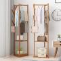 GGYDD Bamboo Tree Stand Clothes Hanger,Sturdy Coat Hat Rack Garment Rack with 3-Animal Storage Shelves and Hooks-Brown 30x158cm(12x62inch) GGYDD Bamboo Tree Stand Clothes Hanger,Sturdy Coat Hat Rack Garment Rack with 3-Animal Storage Shelves and Hooks-Brown 30x158cm(12x62inch)