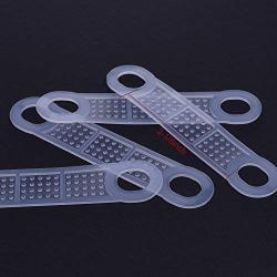 BCP 50 Pcs Clear Non-Slip Rubber Clothes Hanger Grips Clothing Hanger Strips