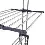 Yeshom Foldable 3 Tier Clothes Drying Rack Rolling Collapsible Laundry Dryer Hanger Stand Rail Indoor Outdoor Dark Grey