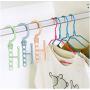 10pcs Random Color 5 Circle Plastic Hanger Cabide Clothes Hanger Hook Hanger Organizer Fixed Holder Storage Racks Buckle Hanger Anti-Slip Home