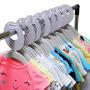 30 Velvet Nursery Hangers with 8 Baby Closet Dividers Matching Set, Plastic Clothes Organizers by Size from Newborn to Toddler, Neutral Grey Polka Dots for Boys and Girls, Fits 1.5 inch Rod