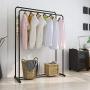 Rackaphile Clothes Rack, Clothes Organizer, Adjustable Double Rails Heavy Duty Garment Rack for Balcony and Bedroom (Black)