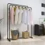 Rackaphile Clothes Rack, Clothes Organizer, Adjustable Double Rails Heavy Duty Garment Rack for Balcony and Bedroom (Black)
