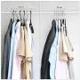 Iddefee Clothes Hanger Pack of 20 Plastic Hangers-4223cm Suitable for Closet Save Space Black Pants Hangers (Color : Black, Size : 4223cm)