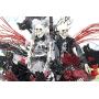Halloween Bride and Groom Door Hanger, Skeleton Wedding Wreath, Red and Black Wedding Decor